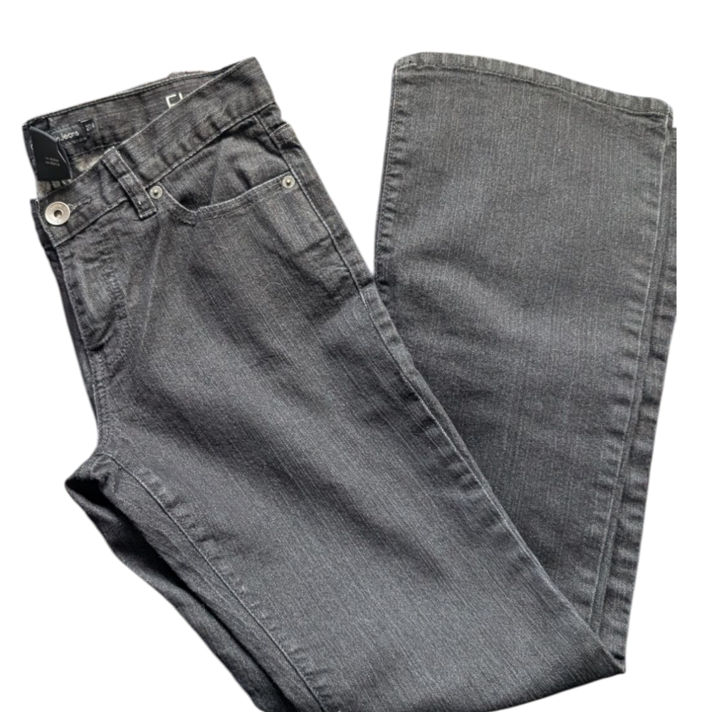 Calvin Klein Black Flare Wide Leg Jeans